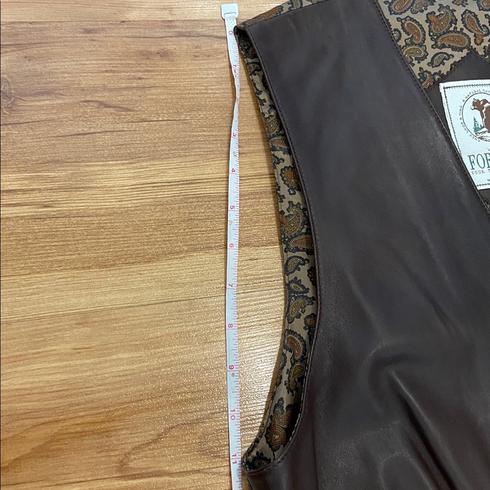 Stunning brown genuine Italian leather waistcoat M - Picture 13 of 13